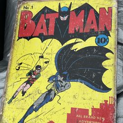 Batman Comic Metal Poster 