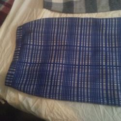 Banana Republic Jacquard Pencil Skirt Blue  Blue Size 4