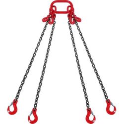 Chain Sling, 3/8 inch x 10 ft Lifting Chains with Hooks, G80 Engine Chain Hoist Lifts, 18400 lbs/8 Ton Lifting Sling Chains for Engine Hoist, Engine L