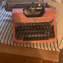 Pink Typewriter  Vintage 