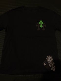Chrome Hearts Black T-Shirt Green Cross Graphic