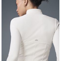 ALO AIRBRUSH CORSET FULL ZIP JACKET