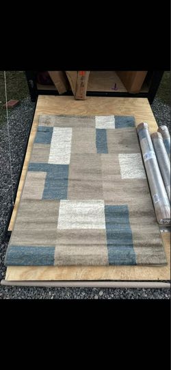 Superior Clifton Multi-Color 4x6 ft Area Rug Modern Geometric Beige Blue Grey