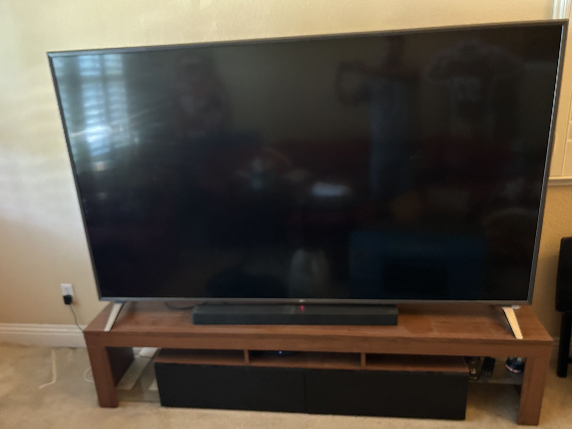 75 Inch LG SMART TV w/ ENTERTAINMENT CENTER