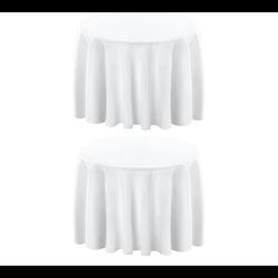 132 inch Round Tablecloths 2 Pack