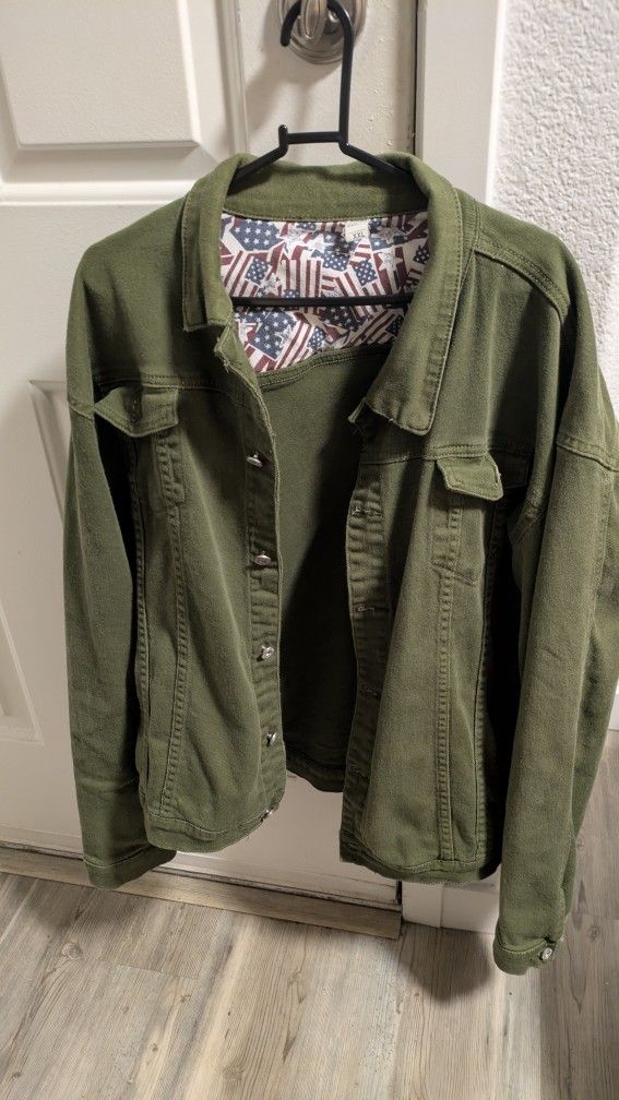 Green Denim Jacket