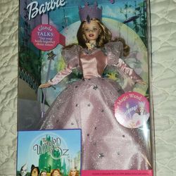 1999 Wizard Of Oz Talking Glinda Barbie Doll - New In Box