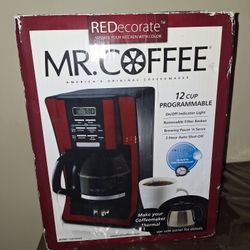 Red Coffeemaker 12 Cups Programmable