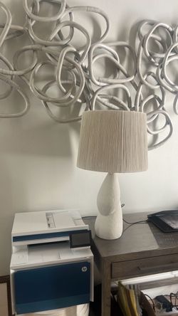 Palecek Kaden white table lamp