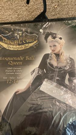 Masquerade Ball Queen Adult Halloween Costume Size 12-14