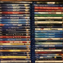 200+ Disney Kids Children Animation Animated Blu-ray Movies, New Sealed & Open Barely Used