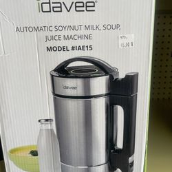 Idavee Brand - IAE15-1.9 Liter Automatic Hot Soy Milk (Almond, Rice, Quinoa Milk) Soup, Porridge & Cold Juice Maker
