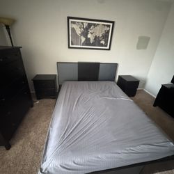 Full Bedroom Furniture Set. Night Stand, Bed, Dresser, Tv stand