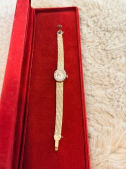 Vintage Zodiac 14K Gold Diamond Watch