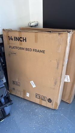 California king bed frame (still in box)