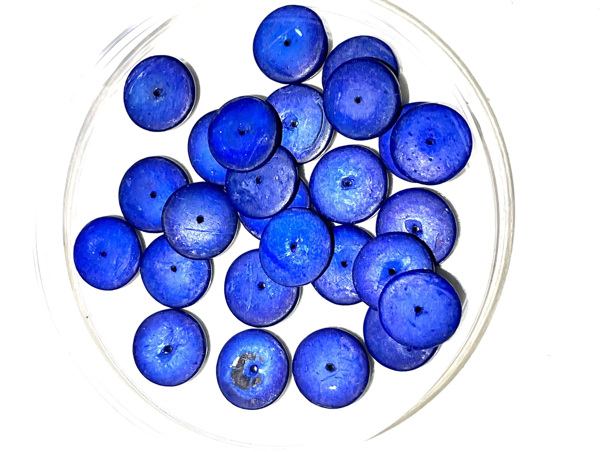 Blue Bone Bead Lot