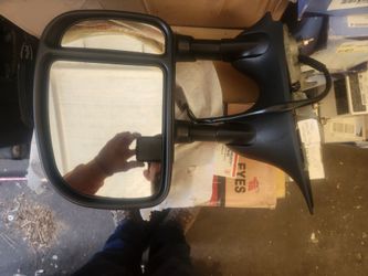 Black Truck Tow Side Mirror with Wiring