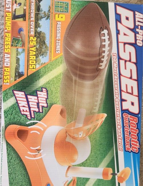 All Pro Passer Robotic Quarterback Automatic Launcher Football Passer, Orange