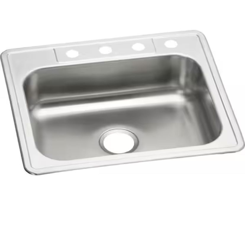 Glacier Bay 25 in. Drop in Single Bowl 22 Gauge Stainless Steel Kitchen Sink (contact info removed)25