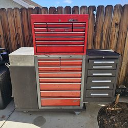 MAC top, CRAFTMAN Bottom Plus Two Side Tool Boxes