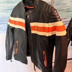 Women’s Leather Motorcycle Jacket Medium