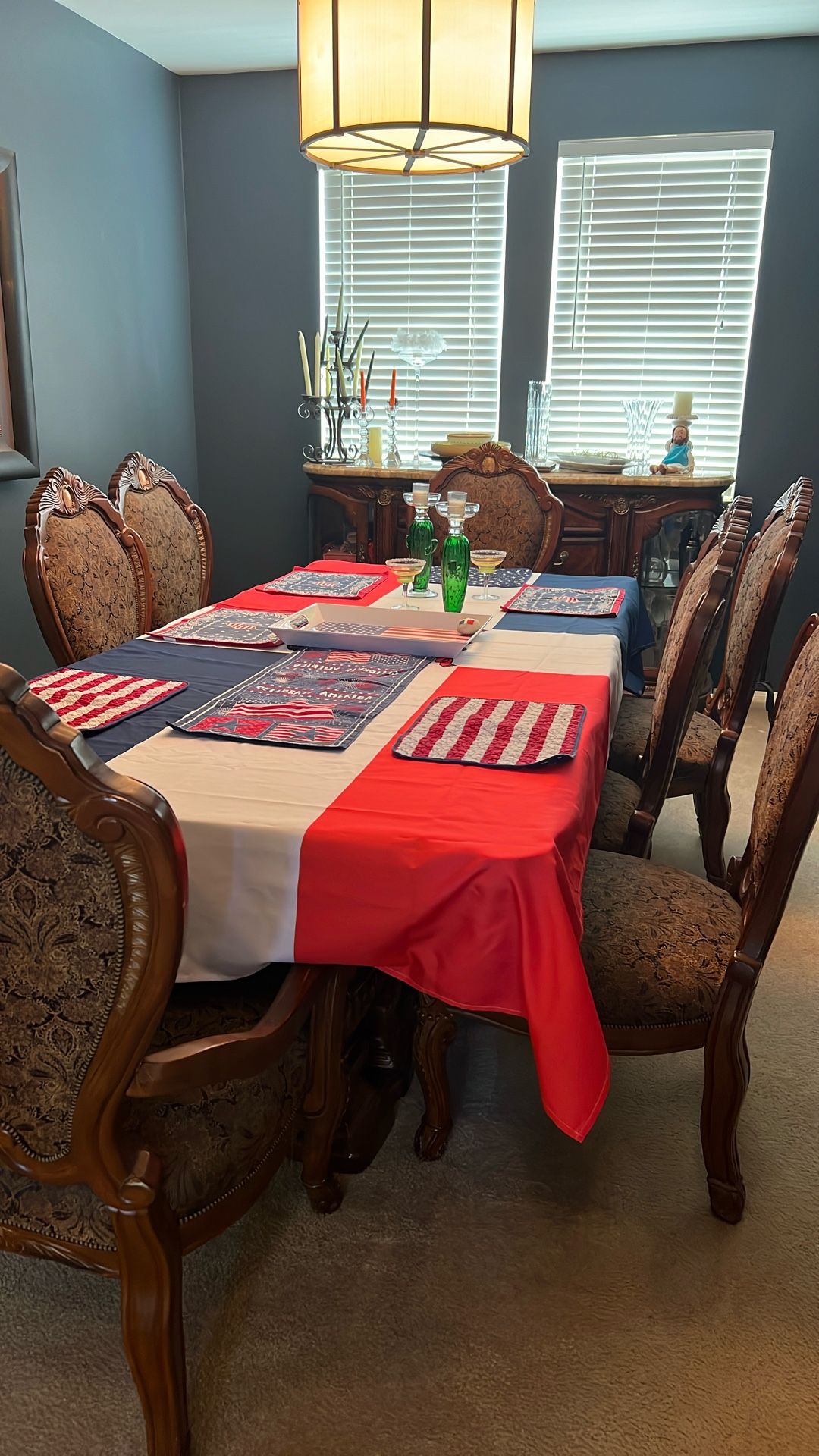Cortina Aspen Dining Table W/8 Chairs And Custom Cover