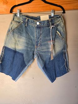 blues jean shorts