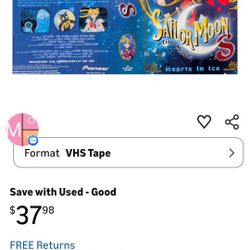 Pokemon, cardcaptors, Sailor Moon (Dic/cloverway dub) vhs