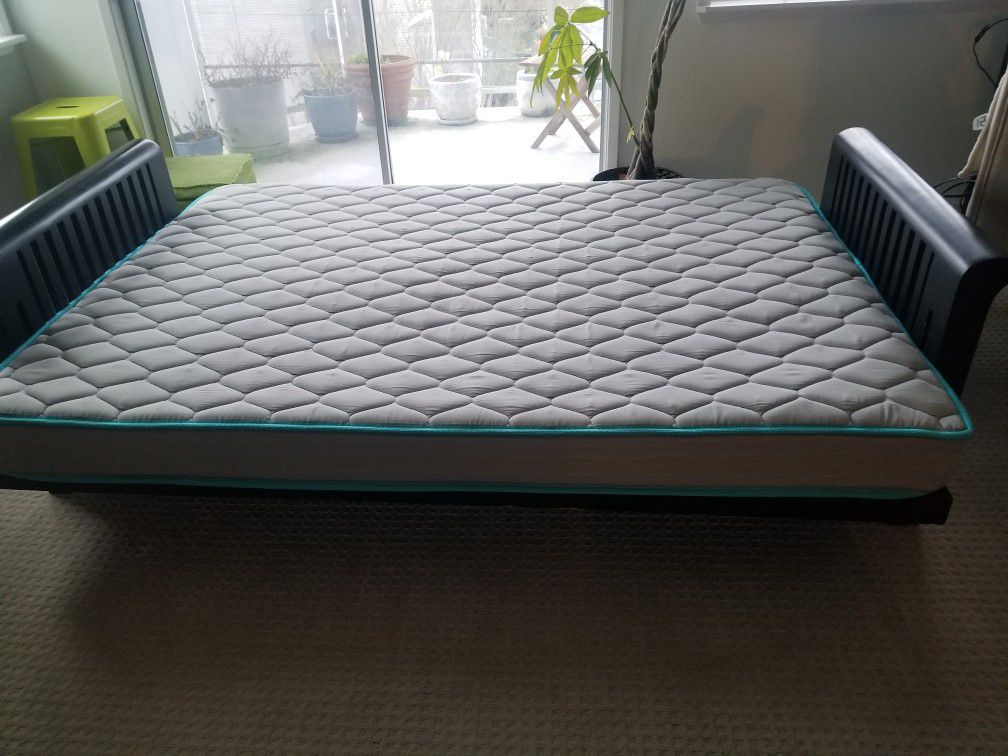 Futon with bed mattress