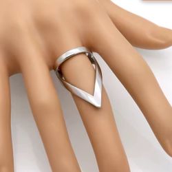 Silver Geometric Ring