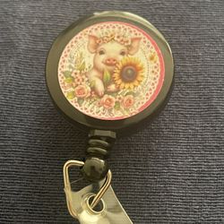 Pig Badge Reel