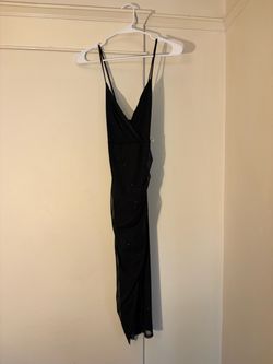 Black Sparkle Maxi Slip Dress