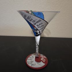 Christmas Lolita Martini Glass "All I Want"