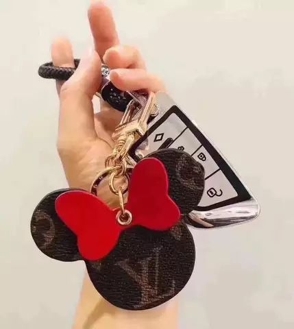 Red Minnie/Micky mouse x LV bag charm key chain