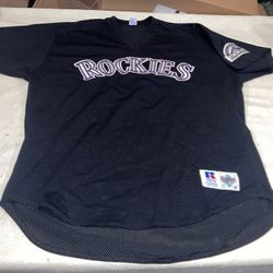 Authentic Colorado Rockies Russell Athletic Diamond Jersey Clean Men 52 Mesh BP