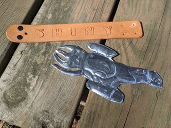 Firefly Handmade Decorations Tin Ship And Leather Wrist Cuff