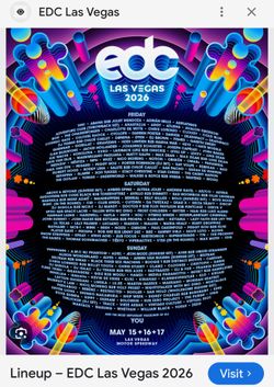 EDC LAS VEGAS 3 DAY PASES WRISTBAND AND RV PASS $1600 FOR BOTH PRICE ITS FIRM 🎻🎺🎷🎷🎻🎹🍹🍸🍷🍻🍻🍾🥂🍸🍺🍷🍷🍺🍺