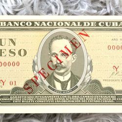1 Peso 1972-SPECIMEN-Banco Nacional De Cuba-UNC