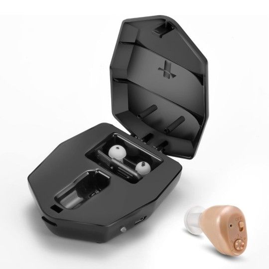 Turbo Ear Rechargeable Mini Sound Amplifier | Small, Nearly Invisible & Discreet Hearing Amplifier Device | Enhanced Sound for Seniors & Adults | Pers