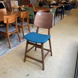 Hoya Teal Cushion Counter Chair