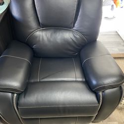 Leather reclining seat