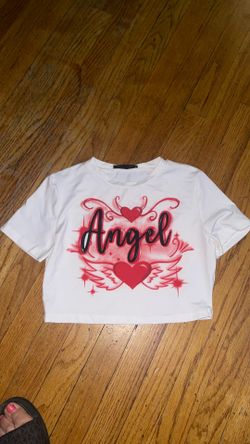 Women/Teen Angel crop top - size Medium- new no tags