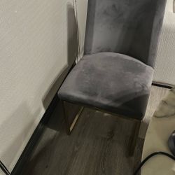 Like new Velvet Gray Dining Chairs 