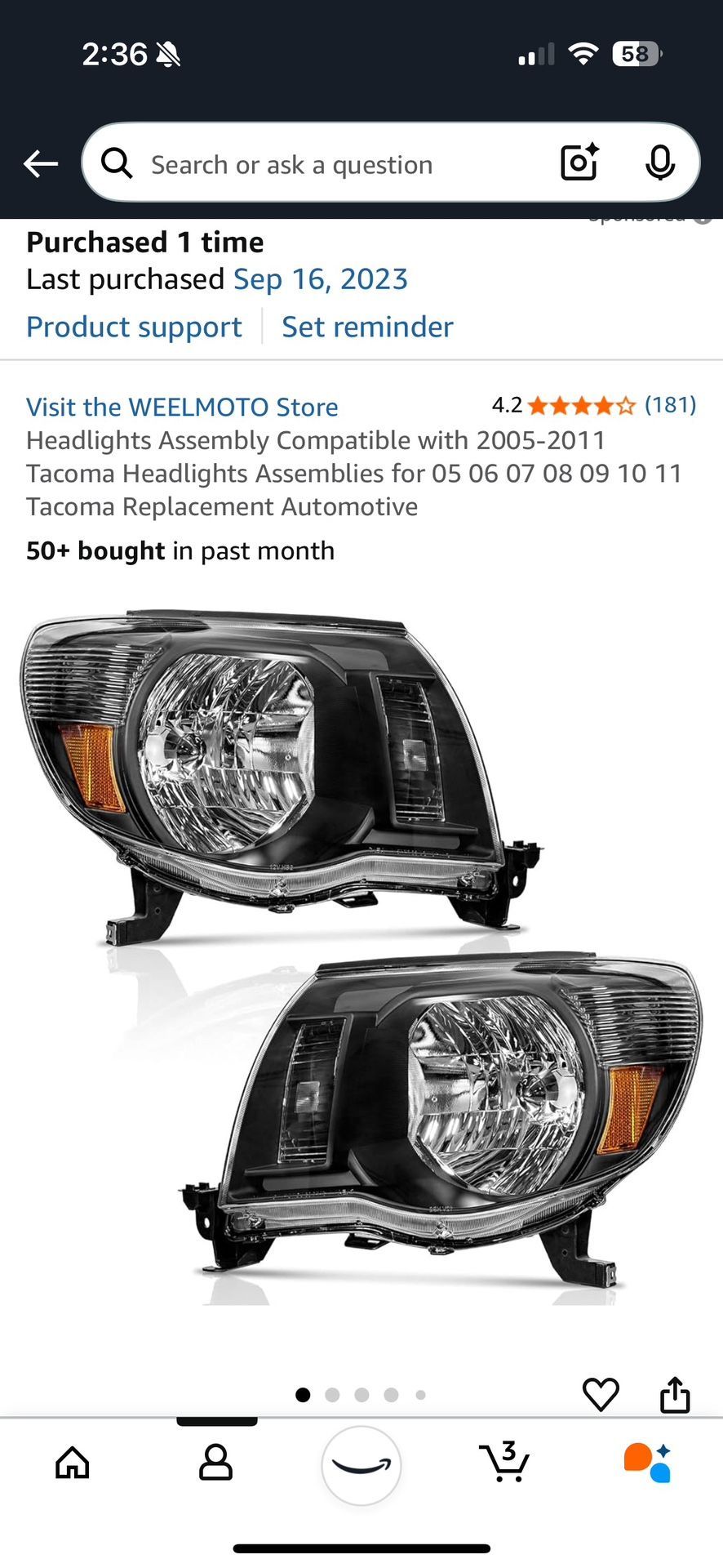 Tacoma Headlights