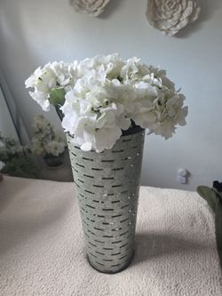 Beautiful metal tall vase