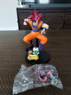 Dragon Ball Super Super Saiyan God Goku Banpresto Match Makers series+Frieza figure and Goku Piccolo