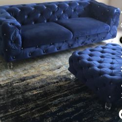 Sofa, Foot Stool & Area Rug