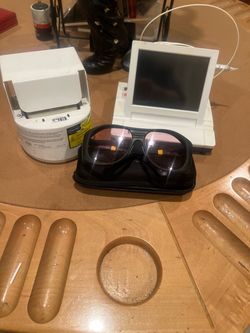 Laser machine and Glasses with Case