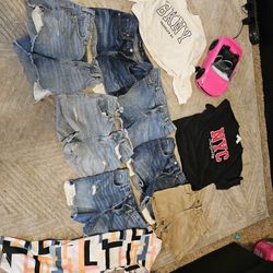 Jeans Shorts, One Dress & Couple Shirts