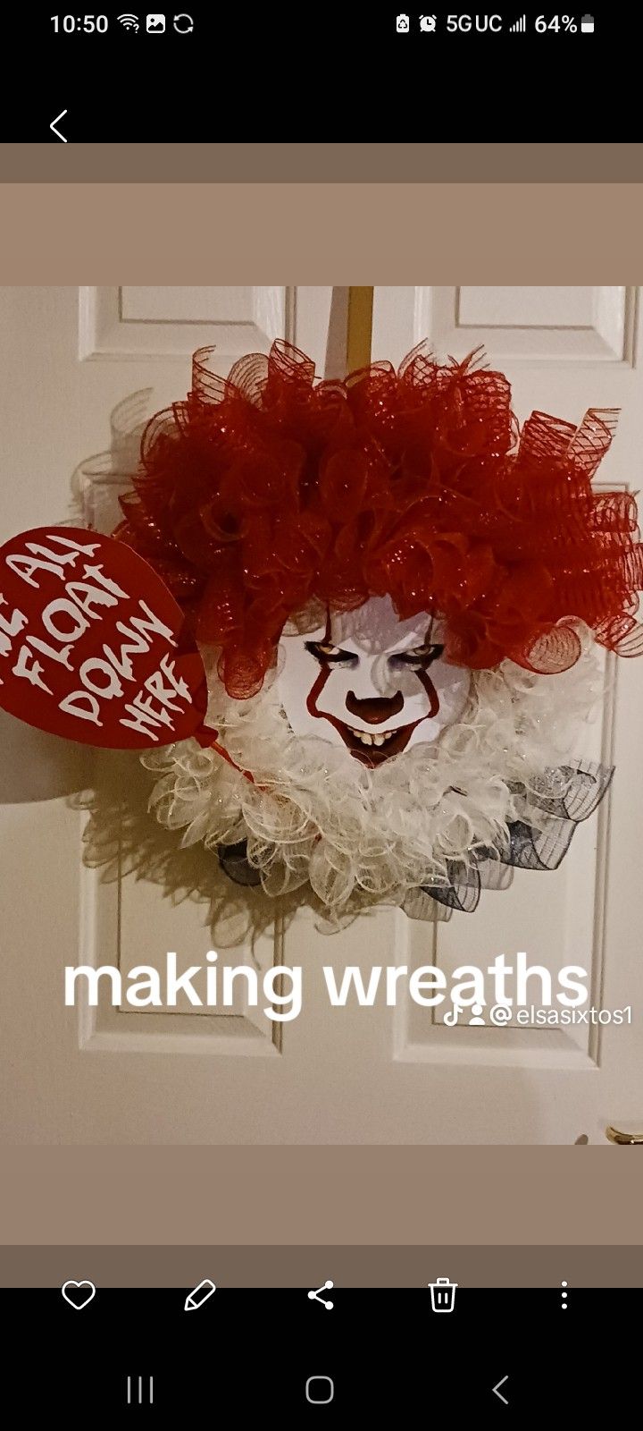 Halloween Wreaths (Pennywise)